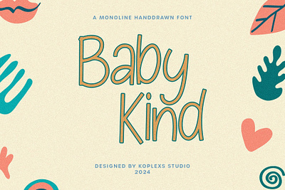 Baby Kind - Handwritten Font baby kind handwritten font display font fonts handwritten playfull typeface