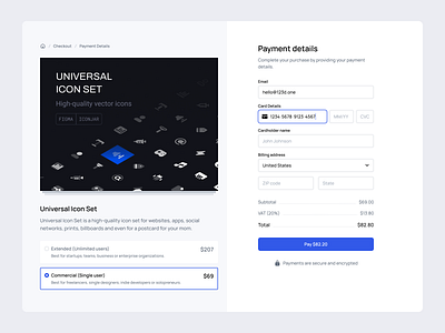 Checkout Page cart checkout clean design system figma minimalism page payment template ui kit