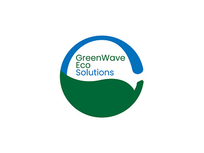 GreenWave Eco Solutions branding design graphic design logo logo design