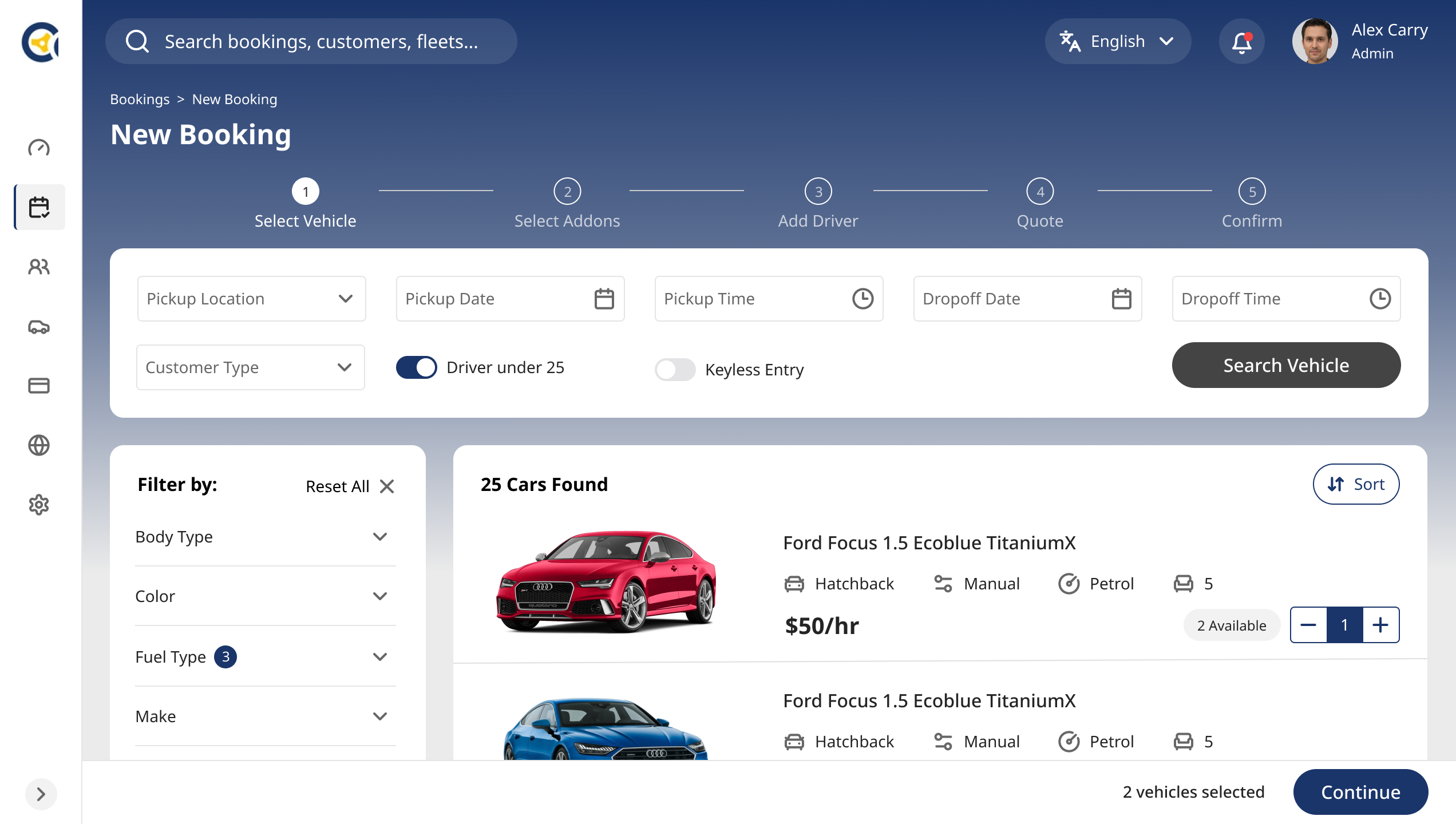 Fleet Booking App app design typography ui ux