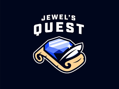 Jewel's quest logo illustrator jewel logo quest vector