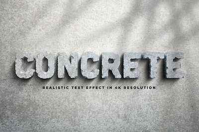 Concrete Text Effect industrial rock urban
