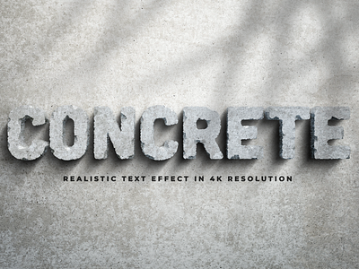 Concrete Text Effect industrial rock urban