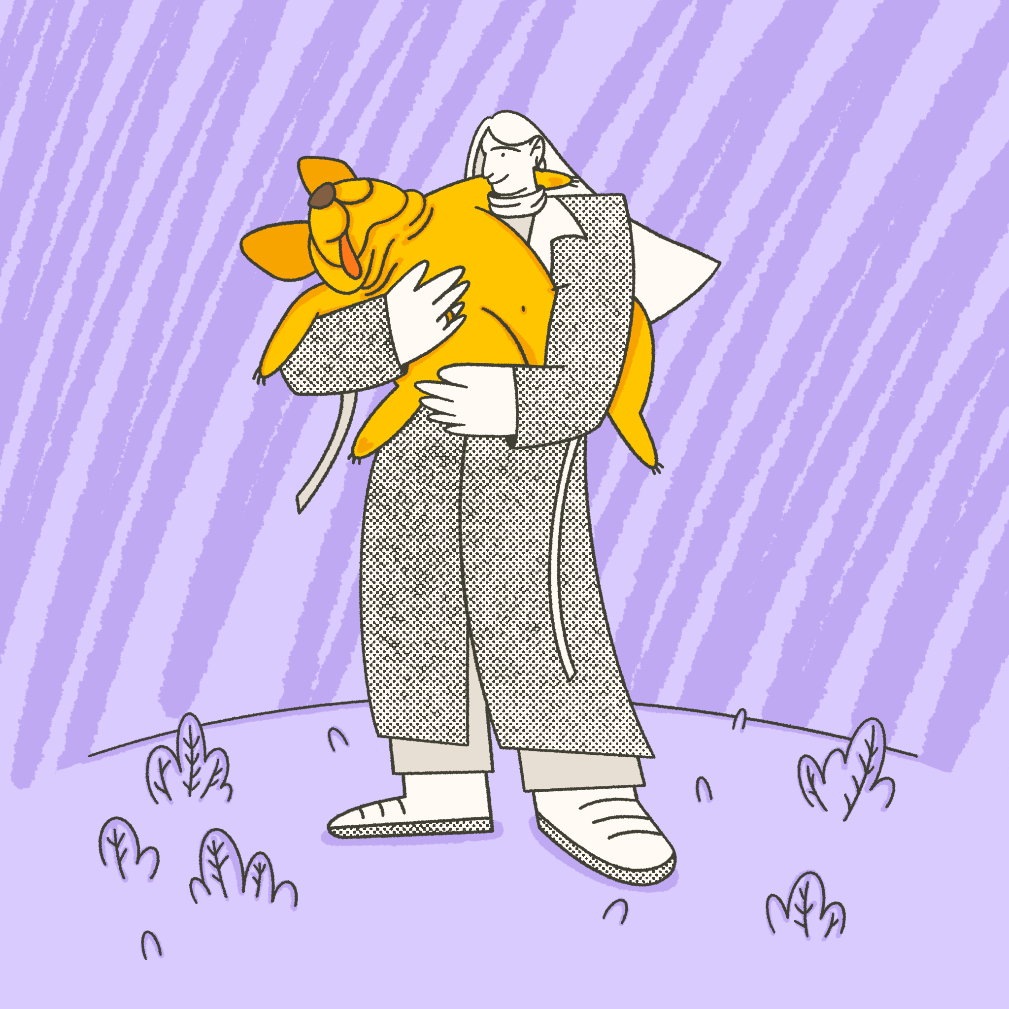 I just can’t wait to be king art brand illustrations character illustration characters dog french bulldog illustration simba