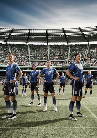 Fox Sports - Womens' World Cup color grading football photo compositing photoshop retouching skin retouching soccer sports retouching