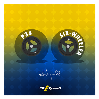 P34 - six wheeler automotive elf f1 formula1 graphic design illustration sixwheeler tyrell wheel
