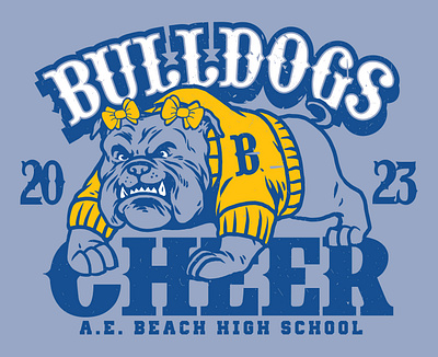 A.E. Beach Highschool Cheer Practice Tee advertising apparel brand branding design graphic design logo vector