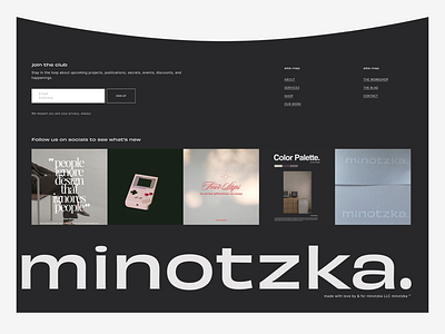 minotzka footer branding design footer footer design ui ux website website design