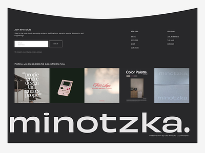 minotzka footer branding design footer footer design ui ux website website design
