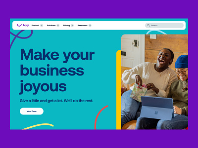Aply E-commerce Landing Page branding graphic design ui design web design
