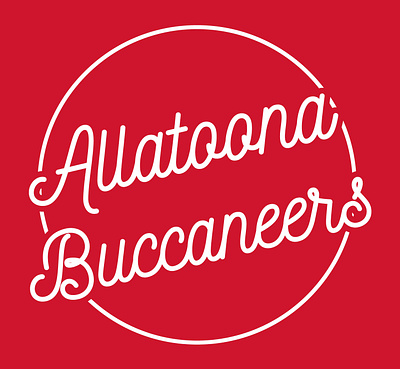 Allatoona Buccaneers Cheer Circle Script advertising apparel brand branding design graphic design logo vector