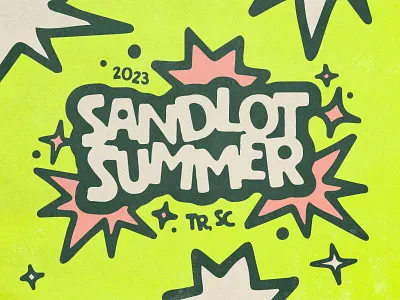 Sandlot Summer branding design font handmade illustration lettering logo sandlot summer texture type typography