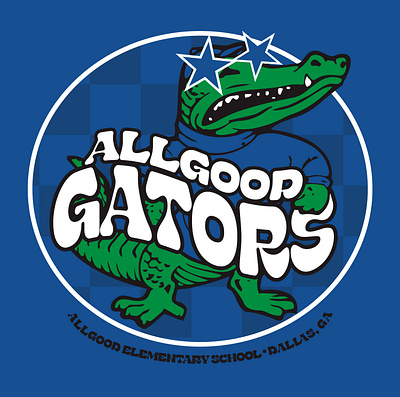 Allgood Elementary School Vintage Gator advertising apparel brand branding design graphic design logo vector