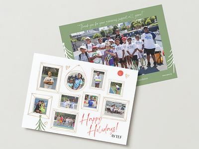 AYTEF Holiday Card invitation design layout and composition