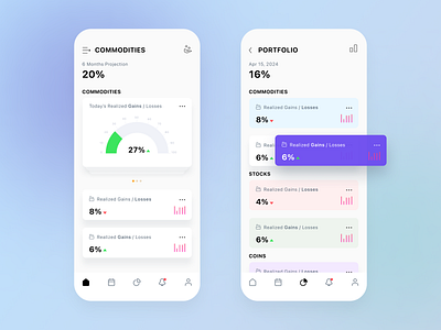 Commodities / Portfolio appdesign crypto design fintech ios iphone ui ux wallet