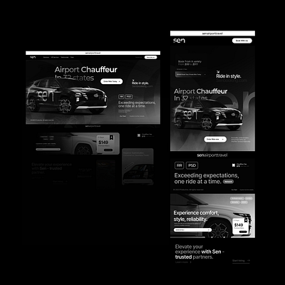 Chauffeur Website Design Concept. branding design landingpage productdesign qeilow qeilowdev qeilowstudios ui ux webdesign webdevelopment
