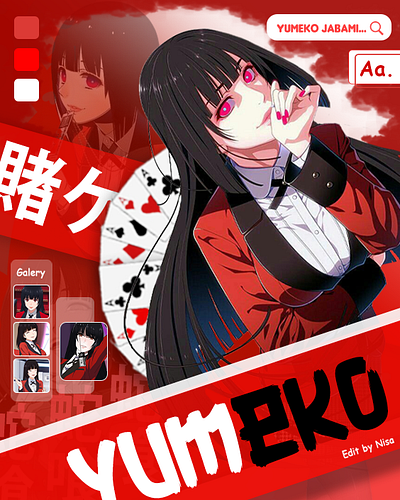 Poster Preview Jabami Yumeko graphic design