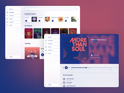 Music Streaming Plateforme UI Design music streaming
