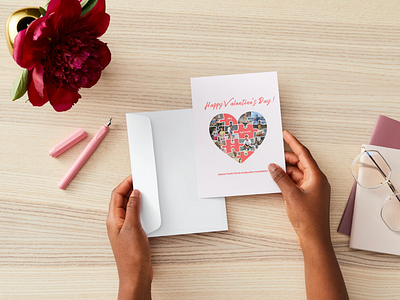AYTEF Valentine's Day Card invitation design layout and composition