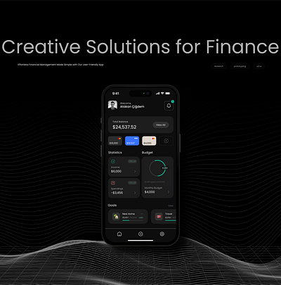 Creative Solutions for Finance app case study creative design finance graphic design prototype ui ux