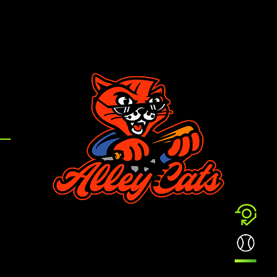 Charleston Alley Cats concept alley cats baseball branding cats charleston design graphic design logo minor league mlb