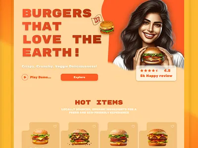 Burger website redesign ai figma landing page redesign reserch ui ux web design