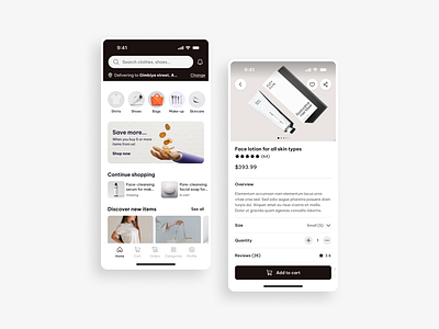 E-commerce mobile app 🛒 e commerce e commerce app e commerce home e commerce mobile app product details shopping shopping app