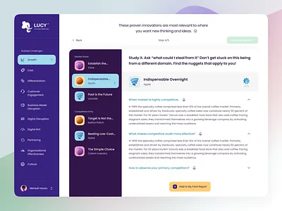 Report Design - Multilingual Business Innovation Assistant b2b product design b2c product design best ui design clean design digital design digital product design enterprise assistant figma ui designer information synthesis innovative virtual assistant minimalistic design modern design multilingual virtual assistant saas landing page saas ui design web app web application web design web designer in edinburgh website