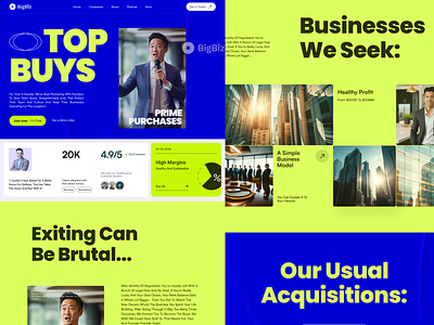 BigBiz Agency Landing Page Concept agency business company corporate digital landing marketing page profile startup template theme ui webflow website wordpress