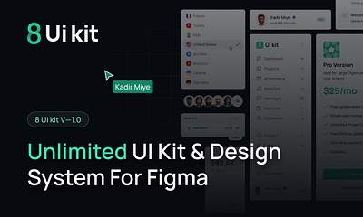 8 UI Kit & Design System for Figma 8uikit figma ui design ui kit uikit unlimited ui kit
