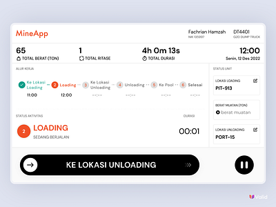 Real-time Monitoring of Heavy Mining Operations - Mine App app design figmadesign mining operations tablet app ui ux