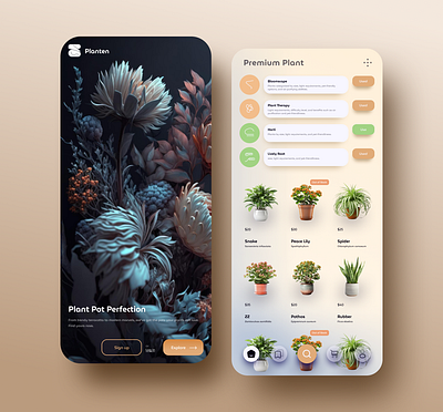 Plant Pot App Design alif app buy design figma homepage landing page plant pot ui ui ux design ux website