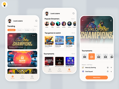 E-sports and gaming mobile app cashewdesign ui uidesign ux uxdesign