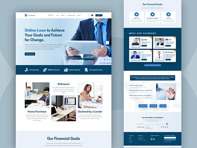 Personal Loan Company Website bank banking bootstrap clean finance finance website landingpage loan loan web loan website management minimal personal loan saas ui design uiux design wallet web website website design