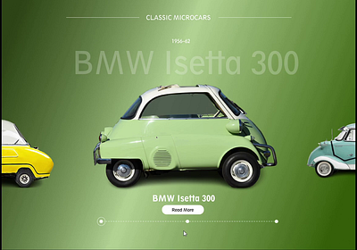 Microinteraction of Classic Cars animation branding cars graphic design interaction motion graphics ui ux