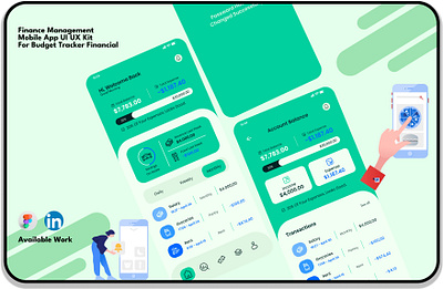 Finance Management Mobile app app data analysis design flow creare design system. flow chart logo pyyotype template uiux design web design