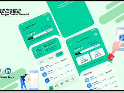 Finance Management Mobile app app data analysis design flow creare design system. flow chart logo pyyotype template uiux design web design