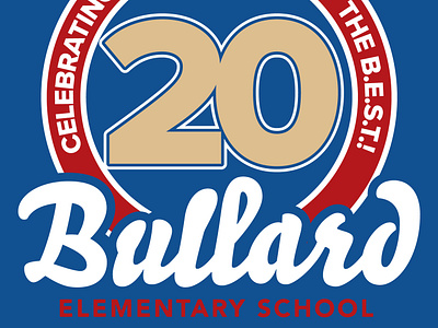 Bullard Elementary 20th Anniversary Mark advertising apparel branding design graphic design logo vector