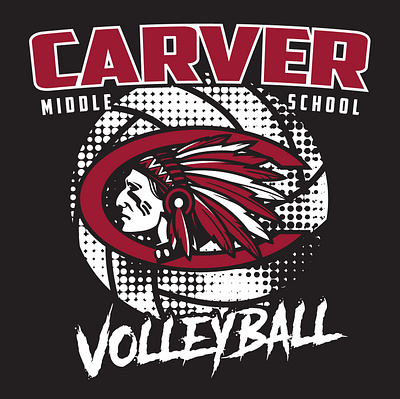 Carver MS Volleyball Logo