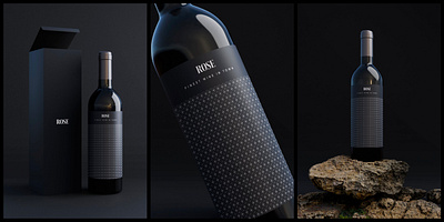 Wine Bottle 3dmodeling blenderart creativeprocess digitalart dribbbleshowcase graphicdesign productdesign render uvmapping winebottle