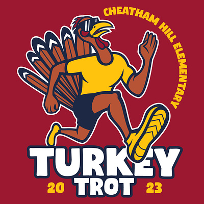Cheatham Hill Elementary Turkey Trot 2023 advertising apparel branding design graphic design logo vector