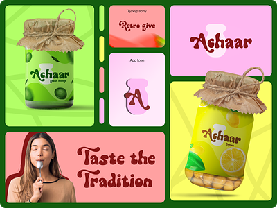 🌶️Achaar | Pickles Branding 🌶️ achaar brand identity branding food indian jar lemon logo logotype mango packaging pickles pickles jar red chilli taste tradition