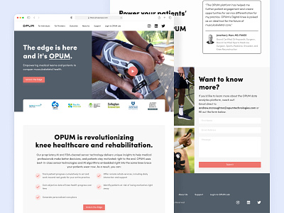 Landing Page Design for OPUM design desktop design landing page ui uidesign uiux ux