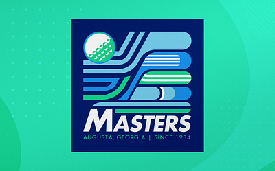 Masters Tournament badge branding club golf logo retro tournament type typography vector