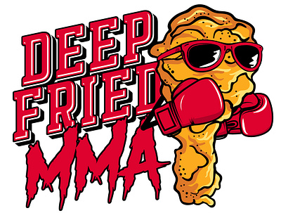 Deep Fried MMA Logo advertising apparel branding design graphic design logo vector