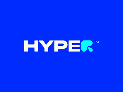 Hyper; Logo design concepts for a fintech company. blue logo branding design finance fintech fund hyper letter logo lettermark logo logo design r software logo technology typography unused