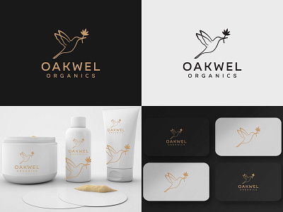 Oakwell Organics Logo Design beauty botanical branding cosmetics eco friendly logo design natural organic skincare wellness