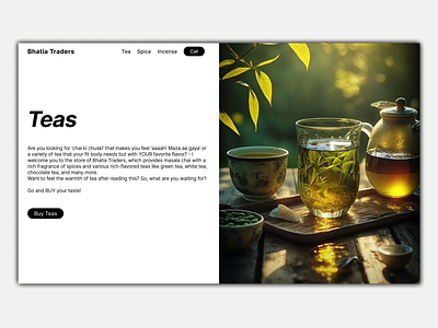 A web design for teas, incenses, and spices figma incenses web design incenses website spices web design spices website tea designs tea website design web design