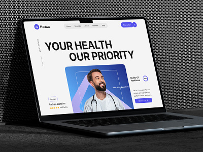 Medical Web Header Design consultaion doctor exploration header health healthcare healthtalk hero landing page medical pharmacy physician product publichealth ui uiux ux web website wellness