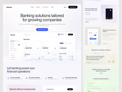 Fintech Landing Page bank services banking finance financial website fintech fintech startup fintech website design hero section landing page modern banking payments personal finance app revolut saas startup ui ux web design webdesign